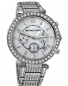 Michael Kors Parker Silver Dial Crystals Stainless Steel Mens Watch MK5572