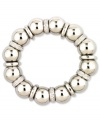 Have yourself a ball. Nine West offers this stretch bracelet crafted from silver tone mixed metal and featuring a range of understated accents. Approximate diameter: 2 inches.