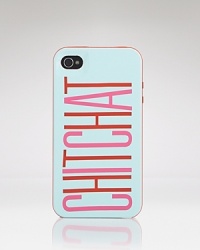 Hang up the phone? Never, with this too-cute for words kate spade new york iPhone case, which is splashed with a speak chic motto.