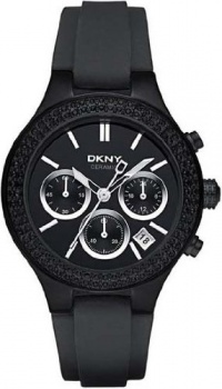 DKNY Black Ceramic Chronograph Ladies Watch NY8186