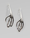 A haunting design in sleek sterling silver. Sterling silverLength, about 2½Hook backImported 