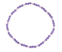 Anklet - A71 - Stretch - 4mm Swarovski (tm) Crystal and Heishi Beads ~ Tanzanite