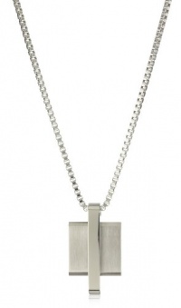 Breil Jewelry Manta Men's Satin Silver Tone Pendant Necklace Stainless Steel Necklace