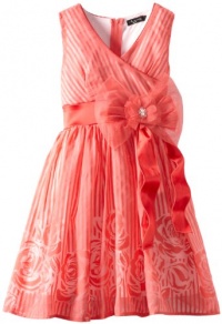 Ruby Rox Kids Girls 7-16 Burn Out Dress, Coral/Pink, 10