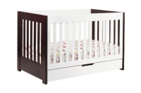 Babyletto Mercer 3 in 1 Convertible Crib with Toddler Rail, Two Tone