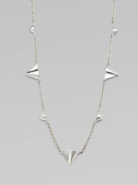 From the Thorn Collection. Long enough to double, this delicate chain sprinkled with shining, spiky thorns combines the elegant and the edgy with great spirit.Sterling silverLength, about 42Lobster claspImported