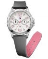 A sporty watch from Tommy Hilfiger with ladylike accents -- perfect for weekend workouts.