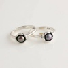 925 Sterling Silver Pandora Inspired Ring with Purple Pearl Size 8