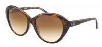 Ray-Ban RB4163 710/5155 Cateye Sunglasses,Lite Torto Frame/Brown Gradient Lens-one size