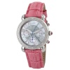 JBW Women's JB-6210L-E Victory Pink Pearl Stainless Steel Pink Leather Diamond Watch