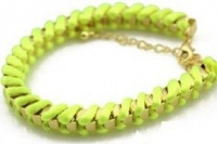 Neon Chain Link Cord Friendship Bracelet (Yellow Lime)