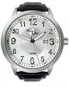 HydrOlix 3-Hand Black Leather/Silver Dial Unisex watch #XA00221