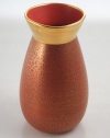 Michael Wainwright Amalfi Coral Crackle Gold Rim Large Vase