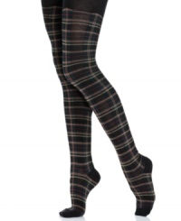 Step out in Scottish style with these classic tartan tights from Lauren Ralph Lauren. Pair them with skirts and sweater dresses for a festive work-to-weekend look.