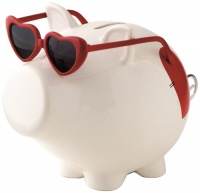 Salt&Pepper OINK! RED HEART   MONEY BOX