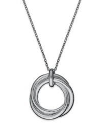 Eternally stylish. Giani Bernini's simple knot pendant complements any look. Crafted in sterling silver. Approximate length: 18 inches. Approximate drop: 1 inch.