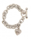 Juicy Couture Pave Heart And Toggle Luxe Bracelet