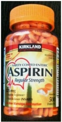 Kirkland Enteric Coated Aspirin 325 mg Tablets - Regular Strength( 500 count) - Compare to the Active Ingredients in Ecotrin