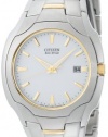 Citizen Men's BM6014-54A Eco-Drive Two-Tone Stainless Steel White Dial Watch