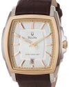 Bulova Men's 98B150 Precisionist Two-Tone Tonneau Strap Watch