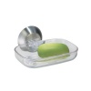 InterDesign Forma Power Lock Suction Soap Dish, Clear