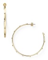 Strong but simple. This pair of gold-plated hoop earrings from Michael Kors are the perfect earrings for everyday - wear them as as shapely showpiece.