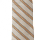 Penguin Men's Trimont Stripe Tie, Tangerine, One Size