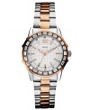 A feminine sport watch from GUESS that dazzles with crystal accents.