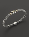 Lagos Sterling Silver and 18K Gold Derby Fluted Rope Bracelet