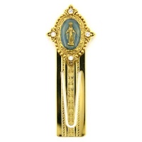 Heavenly Devotion Gold Tone Madonna Bookmark