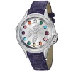 Fendi Crazy Carats Ladies Silver Diamond Dial Purple Strap Watch F104036033D1T02