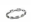 Sterling Silver Link Chain Design Ring, Size 7