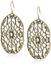 Lucky Brand Metal Gold-Tone Openwork Filegree Earrings