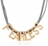 BCBGeneration Grey and Gold Plated Fearless Mini Cord Necklace, 16