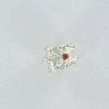 Swarovski Crystal Birthstone July Red Ruby European Silver Charm Decorative Spacer Bead 4.5mm Hole Size Will Fit Pandora Biagi Troll Chamilia Sterling Silver Bracelet or Necklace.