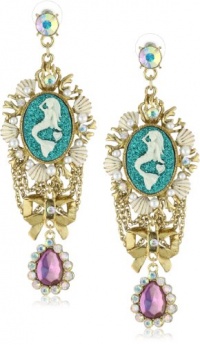 Betsey Johnson Sea Excursion Mermaid Chandelier Earrings