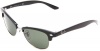 Ray-Ban RB4132 Clubmaster Sunglasses 52 mm, Non-Polarized, Black Silver/Greeen