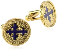 The Vatican Library Collection Men's Blue Cross Cuff Links