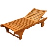 LuuNguyen - Lindy Outdoor Hardwood Chaise Lounge (Natural Wood Finish)