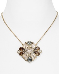 This elegant Carolee piece, detailed with a cluster of ornate stones recalls the romantic-look of an estate-piece, but modernized for now wear.