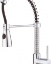 Kraus KPF-1612 Single Lever Pull Out Kitchen Faucet, Chrome