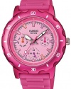 Casio Women's LTP1328-4EV Pink Resin Quartz Watch with Pink Dial