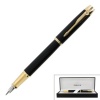 Parker IM Black Gold Trim Fountain Pen, Medium Nib - 1760800