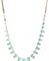 Anne Klein Gold-Tone Teal and Crystal Necklace 36