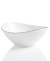 Simply elegant from Charter Club dinnerware. Dishes, like this Platinum Fine Line elliptical bowl, are for everyday meals but have a banded edge that shines on formal tables. A flawless choice for every occasion.