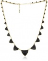 House of Harlow 1960 Gold-Plated Pyramid Station Black Resin Necklace