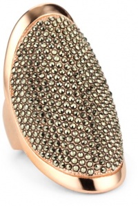 Judith Jack Sterling Silver and Rose Gold-Plated Oval Ring