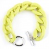 Charmed by Stacy Neon's The Word Chain Link Bracelet (Yellow/Lime)