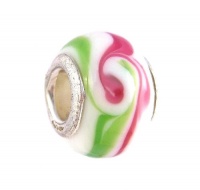 Pandora Style Charm Bead (Z116) Murano Style / Lampwork Glass (14mm x 10mm) (fits Troll too)