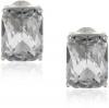 Anne Klein Be Jeweled Silver-Tone Crystal Clip Button Earrings